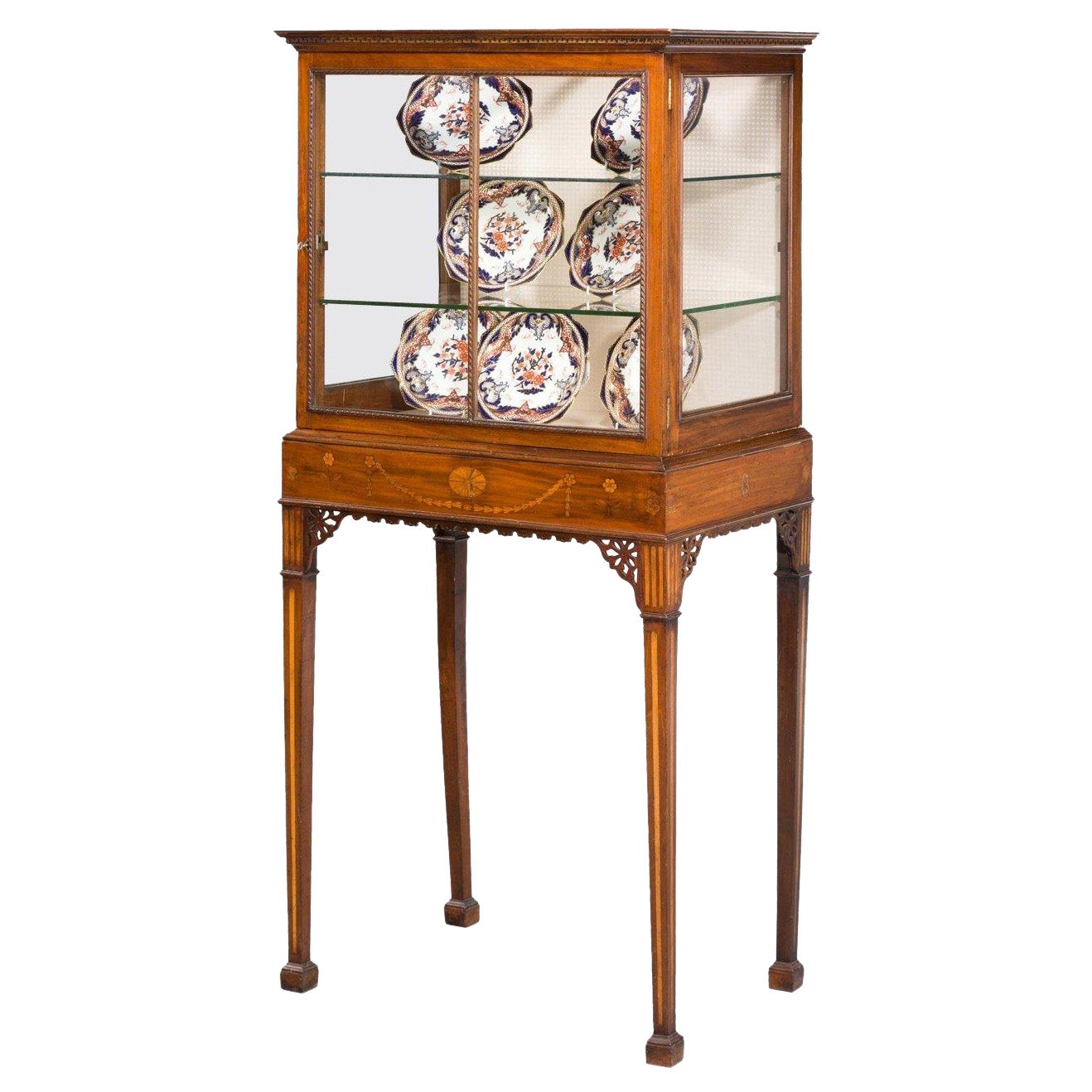 George III Style Mahogany China Cabinet