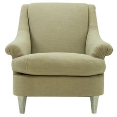 Rolled Arm Upholstered Club Chair