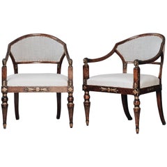 19th Century Gustavian Barrel Back Armchairs