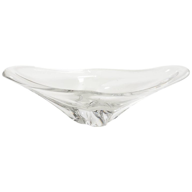 Amber CutCrystal BohemianFooted Centerpiece Bowl For Sale at 1stdibs