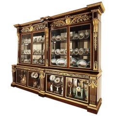 Eccezionale bibliothetta in mogano e ormolatura