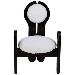 Ebonized Pine Handcrafted Studio Armchair by Szedleczky Design, Hungary, 1970s