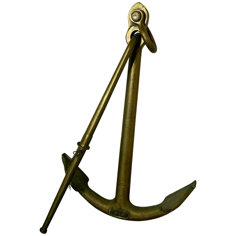 British Royal Navy 1955 Minesweeper 70 lb Bronze Anchor, Wild For Sale at 1stdibs