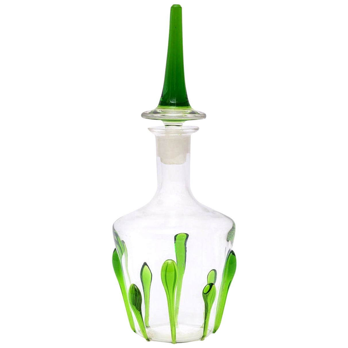 Murano Glass Fish Decanter Bottle by Seguso Alabastro For Sale at 1stDibs