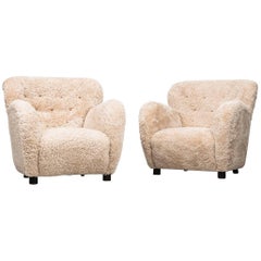 Flemming Lassen Easy Chairs by Cabinetmaker A.J Iversen in Denmark