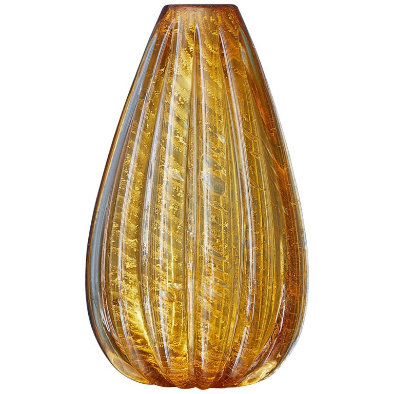 Vintage Ercole Barovier Glass Vase For Sale
