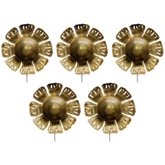 Five Vintage Flower Sconces