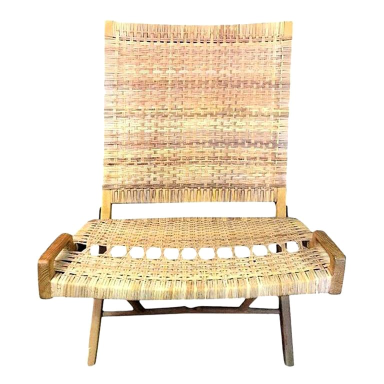 Hans Wegner Mid-Century Original Classic JH-512 Folding Lounge Chair, 1950s For Sale