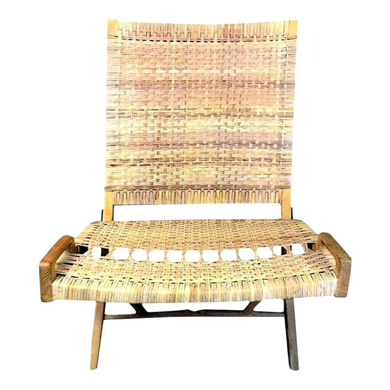Hans Wegner fauteuil de salon pliant classique original du milieu du siècle JH-512, années 1950 en vente