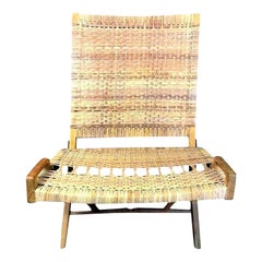 Hans Wegner fauteuil de salon pliant classique original du milieu du siècle JH-512, années 1950