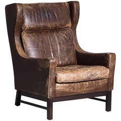 1960s Danish Design Wingback Armchair