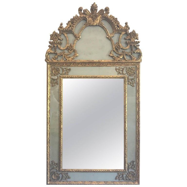 Antique Italian Eglomise Giltwood Wall Mirror For At 1stdibs Antique Italian Eglomise Giltwood Wall Mirror For
