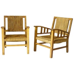 Pair of Francis Jourdain Armchairs, France, circa 1930s
