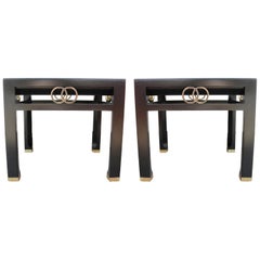 Elegant Pair of Side Tables by Michael Taylor for Baker
