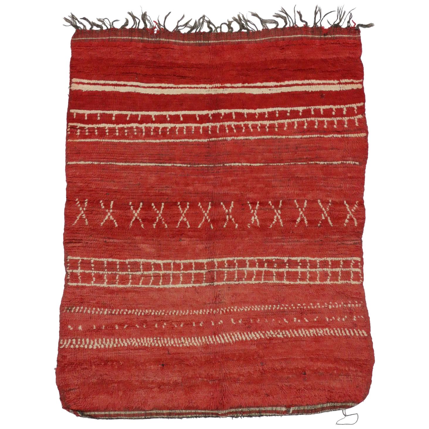 Vintage Moroccan Leather Tuareg Rug, North Africa. at 1stDibs