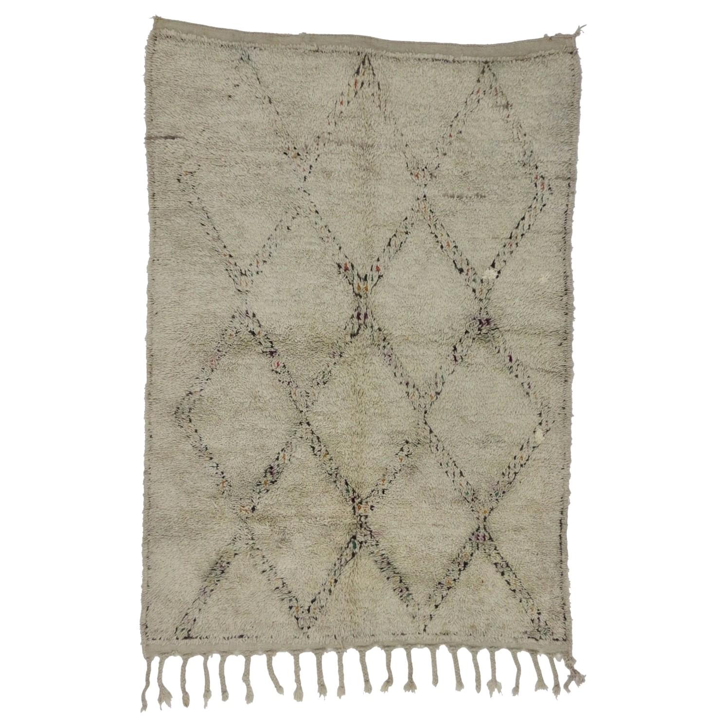 Vintage Berber Moroccan Rug with Hygge Style