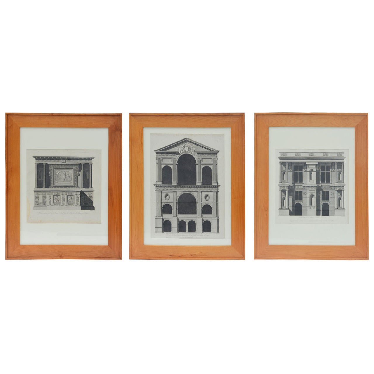 Set of Three Early 19th Century Architectural Prints by Louis-Pierre Baltard de 