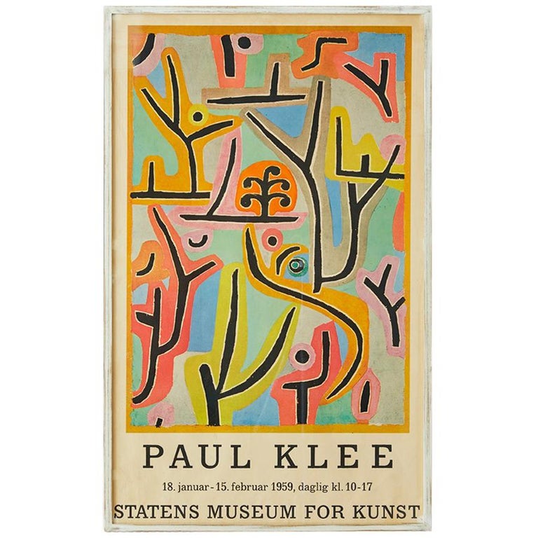 Vintage Paul Klee exhibition poster For Sale
