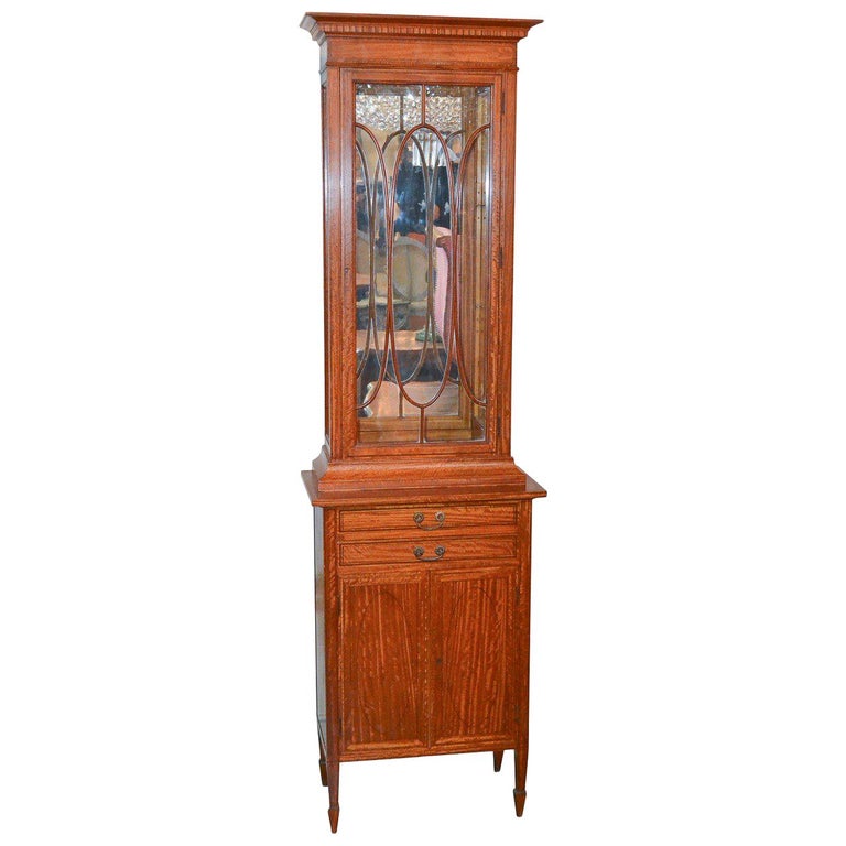 Tall Narrow Chinese Carved Wood Display Cabinet At 1stdibs English Edwardian Narrow Display Cabinet Circa 1900