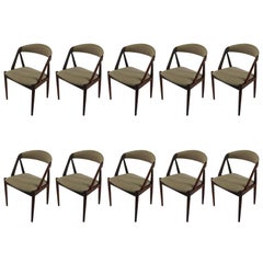 1960s Kai Kristiansen Set of Ten Model 31 Dining Chairs in Teak