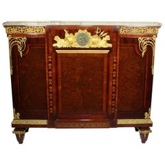 French Louis XVI Style Ormolu Mounted Military Armor Commode Attr. Mâison Millet