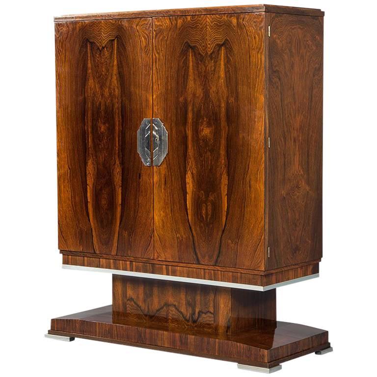 Unique Czech Art Deco Walnut Completely Restored to High
