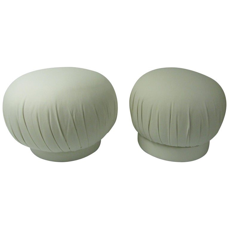 Pair Of Round MidCentury Modern His And Her Poufs For Sale At 40stdibs Mesmerizing Poufs On Sale Pair Of Round MidCentury Modern His And Her Poufs For Sale At 40stdibs Mesmerizing Poufs On Sale