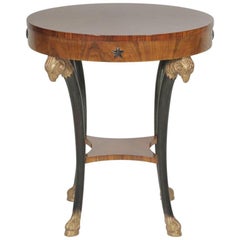 Round Hollywood Regency Neoclassical Round Table