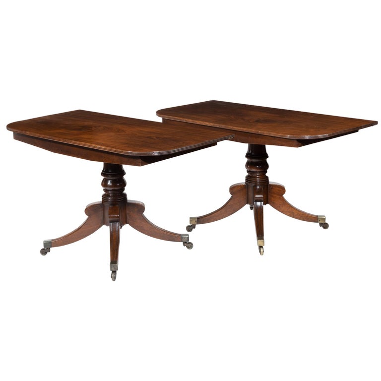 Pair Of Mahogany Console Tables Which Convert Into A Twin Pillar Pair Of Mahogany Console Tables Which Convert Into A Twin Pillar Dining Table For