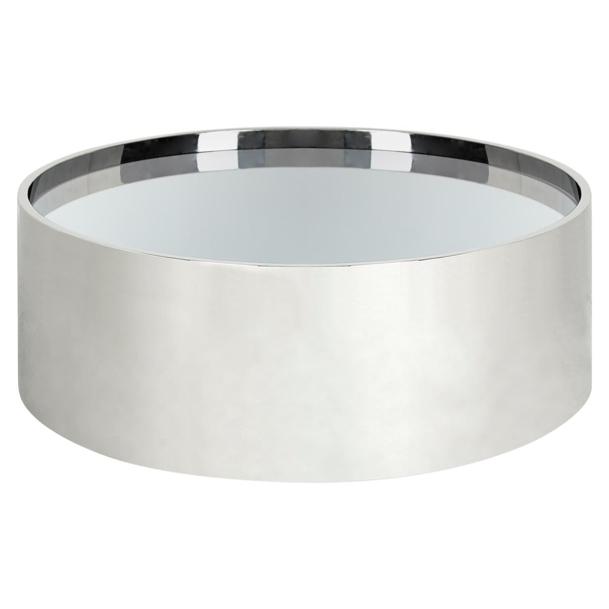 Alphaville Polished Stainless Steel Cocktail Table