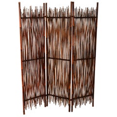 Rattan Room Divider Screen, Partition, Screens and Room Dividers, Italy, 1900s