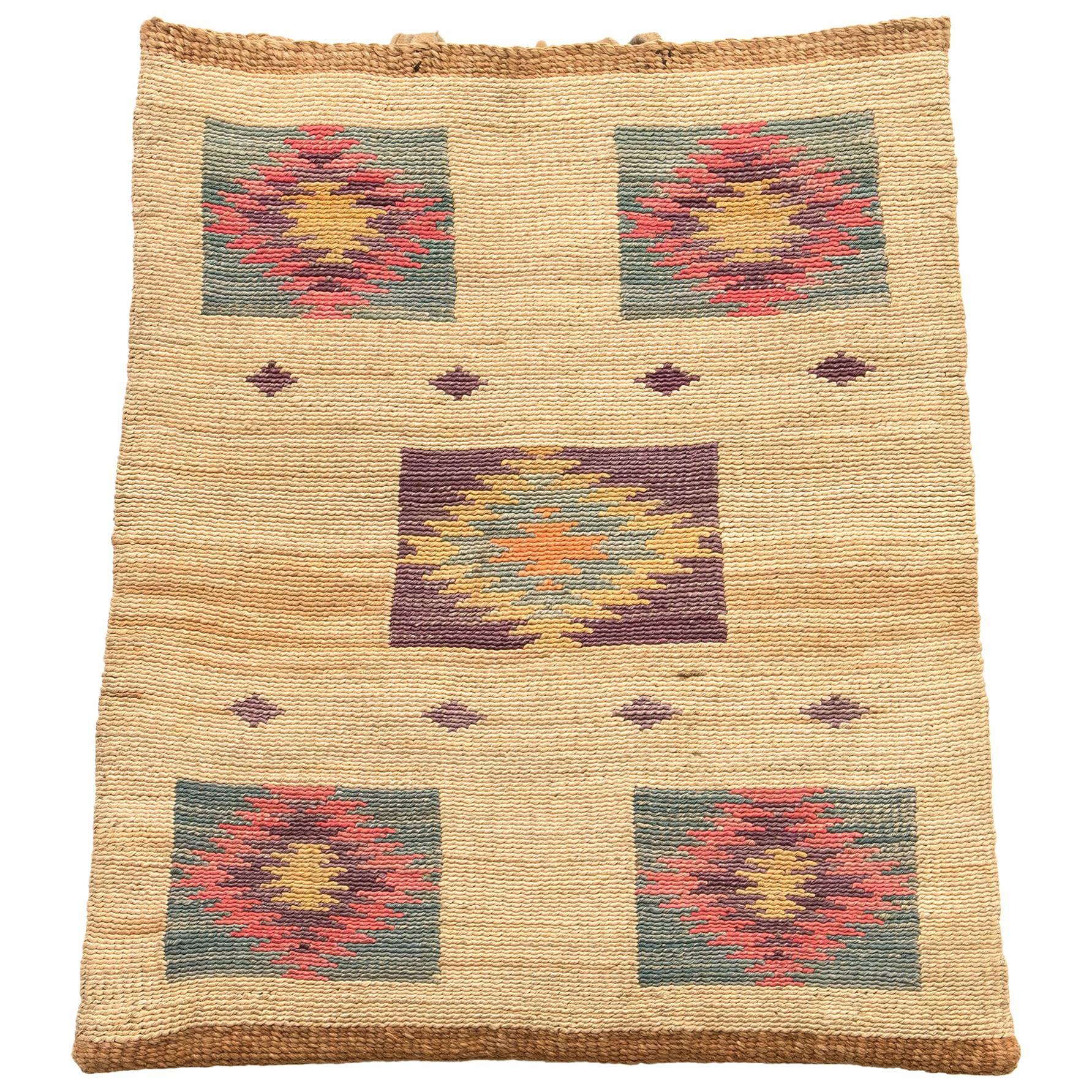 Antique Native American Woven Cornhusk Bag, Plateau, 19th Century