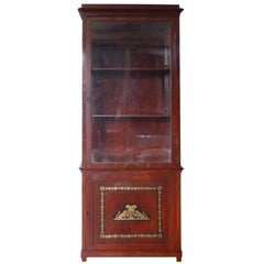 Russian Neoclassical Mahogany Brass-Inlaid Cabinet, circa 1820