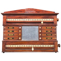 Fantastic British Mahogany Snooker or Billiard Pool Table Scoring Cabinet