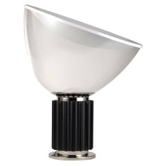 Flos Taccia LED Black Lamp w/ Glass Diffuser, Achille & Pier Giacomo Castiglioni