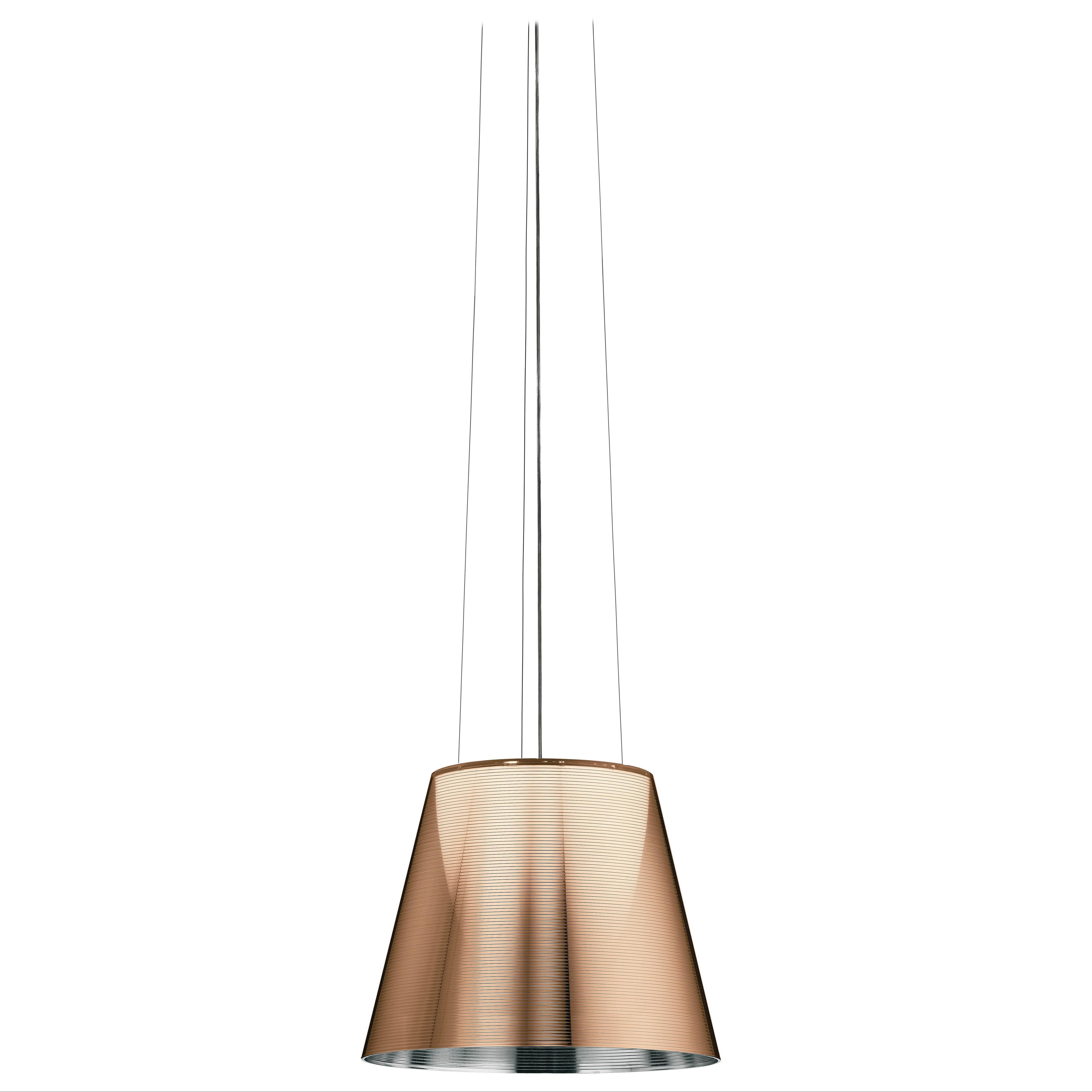 Flos Ktribe S2 Halogen Pendant Light in Aluminized Bronze by Philippe Starck