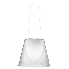 Lampe à suspension halogène FLOS Ktribe S3 en transparent de Philippe Starck