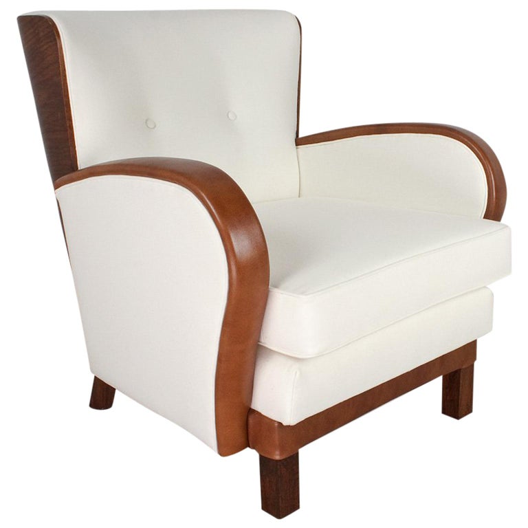 Antique Rattan And Wood Deck Chair Or Lounge For At 1stdibs Dutch Art Deco Antique Lounge Chair In Leather Wood And Felt 1930s