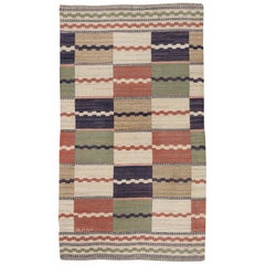 Swedish Handwoven Scandinavian Classic Rug by Marta Maas-Fjetterström