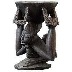 Woman Carrying Baby in a Papoose, Kola Nut Holder from Abeokuta, Nigeria, 1950s