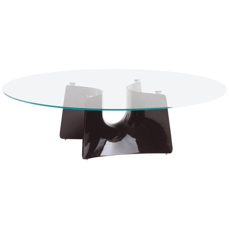 Baleri Italia Bentz Low Round Black Coffee Table With Gl Top By Baleri Italia Bentz Low Round Black Coffee Table With Gl Top By Jeff Miller For