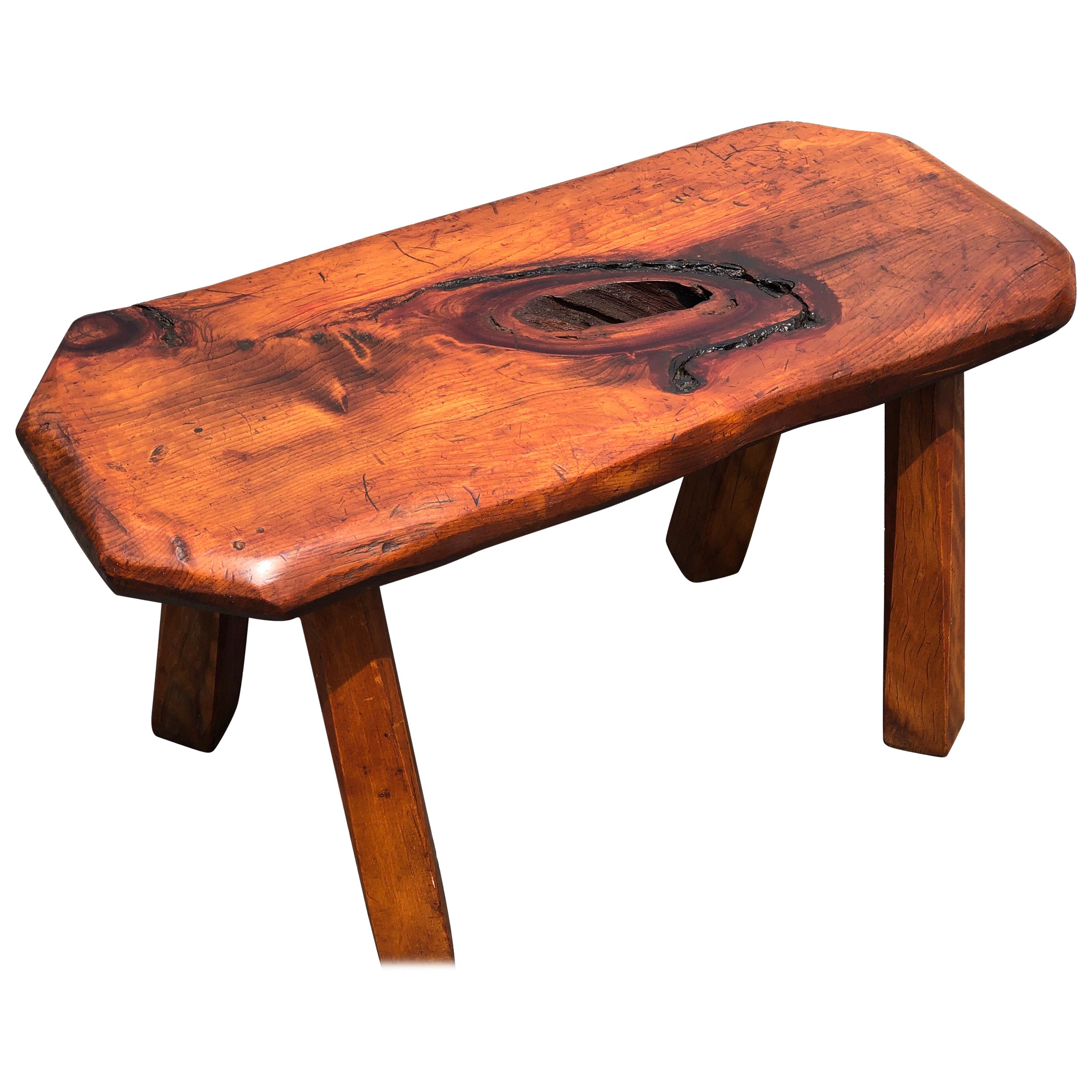 Mid-Century Modern Live Edge Bench or Table For Sale