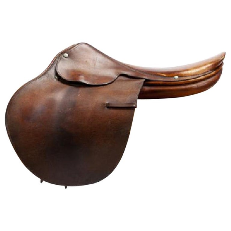 Authentic Hermes Vintage Leather Saddle at 1stDibs