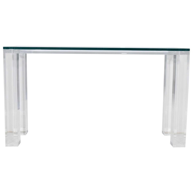lucite sofa table acrylic chair haziza lucite console table for sale at 1stdibs lucite sofa table acrylic chair haziza lucite console table for sale at 1stdibs