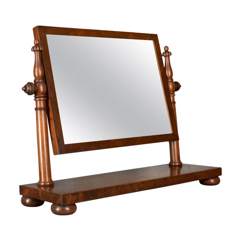 Large Antique Dressing Table Mirror, Flame Mahogany, William IV Large Antique Dressing Table Mirror, Flame Mahogany, William IV, Toilet For Sale - Large Antique Dressing Table Mirror, Flame Mahogany, William IV