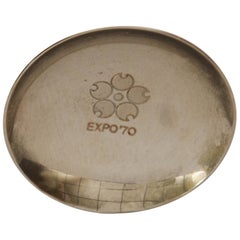 Elegant Silver Sake Cup made to commemorate the Osaka World Expo of 1970 