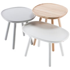 Set of Three Side Tables in Solid Ash