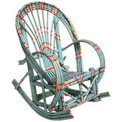 Handcrafted Folk Art Rocking Chair, Designer Unknown, USA, 1910s