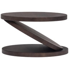Baleri Italia Match Point Low Coffee Table in Thermowood Oak by Omri Revesz