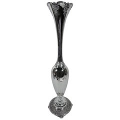 Tall and Unusual Sterling Silver Vase by Tiffany